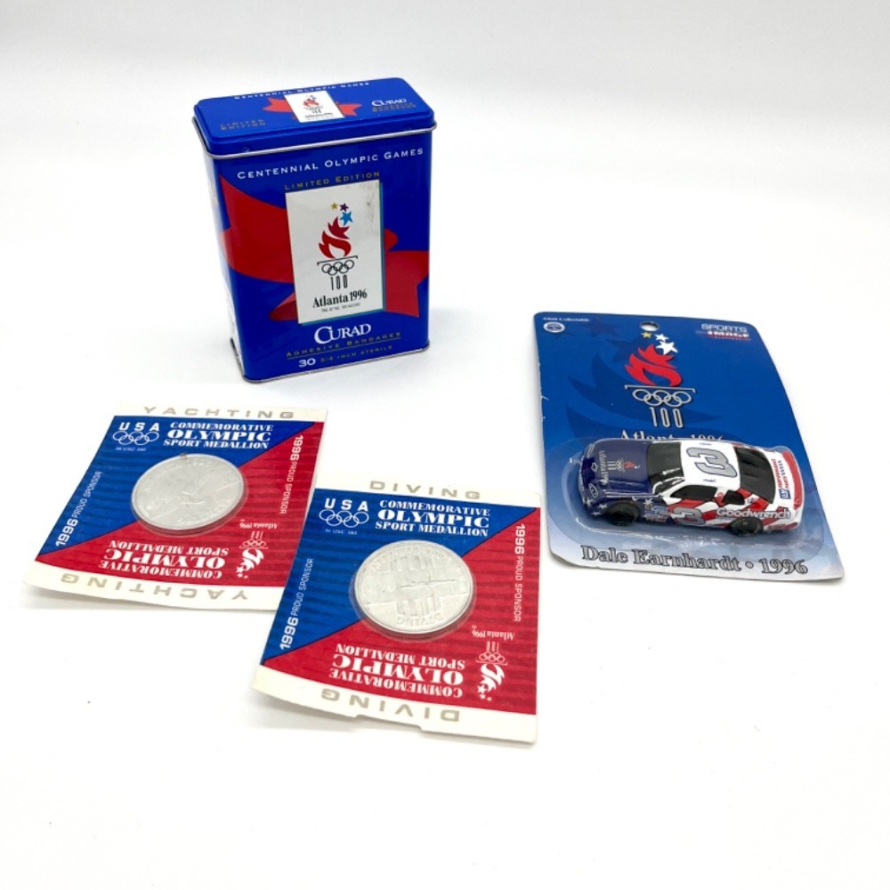 Atlanta‎ 1996 Olympic Collectibles: Medallions, Car, Bandage Tin memorabilia